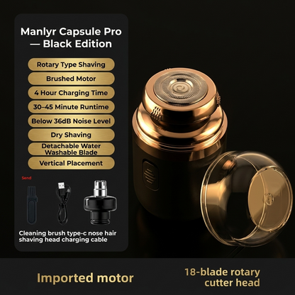 Manlyr Capsule Mini — Portable Grooming Shaver