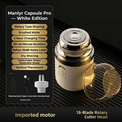 Manlyr Capsule Mini — Portable Grooming Shaver