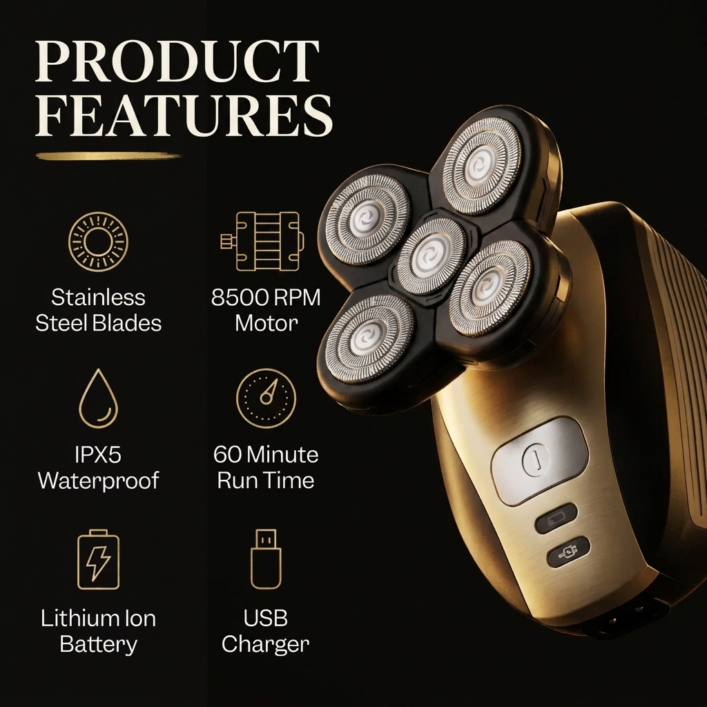 Manlyr 5-in-1 Pro Grooming Shaver