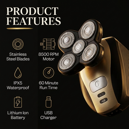 Manlyr 5-in-1 Pro Grooming Shaver