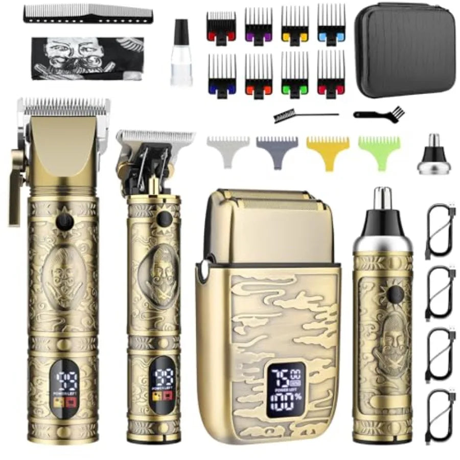 Hair Clippers for Men Profional, Beard Trimmer Kits and Sets, Cordl Mens Hair Trimmer, Electric Shavers, Haircutting Hine With